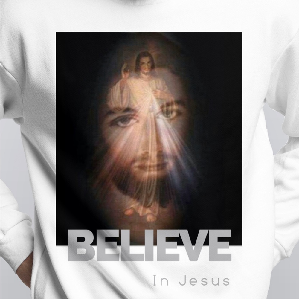 Believe in Jesus hood I made myself